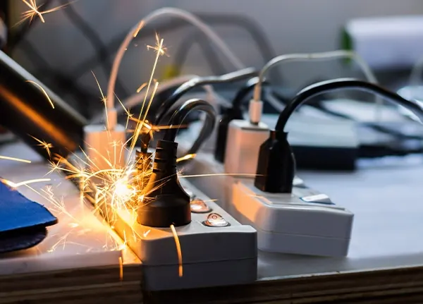 Sparking outlet requiring emergency electrical service in Leland, NC