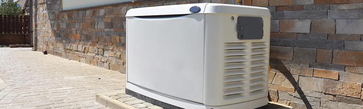 Standby generator installed outside a home in Leland, NC